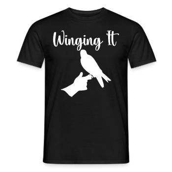 Wingman Vogeltraining Falknerei Falkenjagd Falkner - Männer T-Shirt - Schwarz - Vorne - AI Model Male 178 light (178cm)