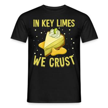 Fun dessert for Key Lime Pie lovers - Men's T-Shirt - black - Front - AI Model Male 178 light (178cm)