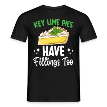 Dessert for Key Lime Pie Lovers - Men's T-Shirt - black - Front - AI Model Male 178 light (178cm)