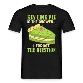 Dessert for Key Lime Pie Lovers - Men's T-Shirt - black - Front - AI Model Male 178 light (178cm)