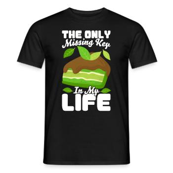 Dessert for Key Lime Pie Lovers - Men's T-Shirt - black - Front - AI Model Male 178 light (178cm)
