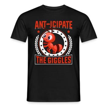 Anticipate the giggles - Men's T-Shirt - black - Front - AI Model Male 178 light (178cm)