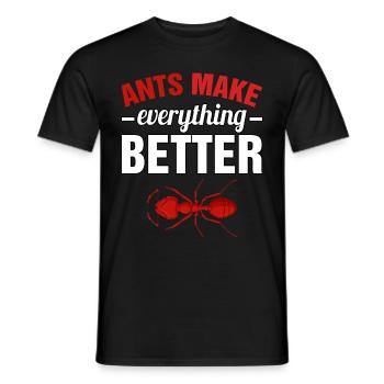 Ants make everything better - Men's T-Shirt - black - Front - AI Model Male 178 light (178cm)