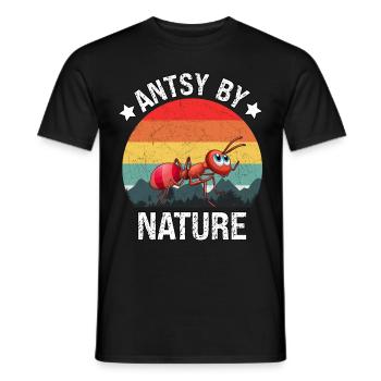 Antsy by Nature - Men's T-Shirt - black - Front - AI Model Male 178 light (178cm)