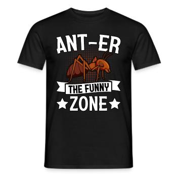 Ant-er the funny zone - Men's T-Shirt - black - Front - AI Model Male 178 light (178cm)