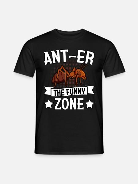 Ant-er the funny zone - Men's T-Shirt - black