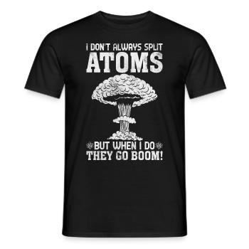 Nuclear Physics Nuclear Power Plant - Men's T-Shirt - black - Front - AI Model Male 178 light (178cm)