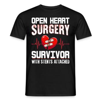 Angioplastie-Patient - Männer T-Shirt - Schwarz - Vorne - AI Model Male 178 light (178cm)
