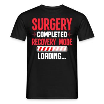 Récupération d’une opération à cœur ouvert - T-shirt homme - noir - Devant - AI Model Male 178 light (178cm)
