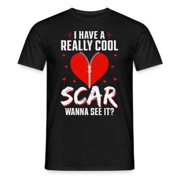 Survivant d’une opération à cœur ouvert - T-shirt homme - noir - Devant - AI Model Male 178 light (178cm)