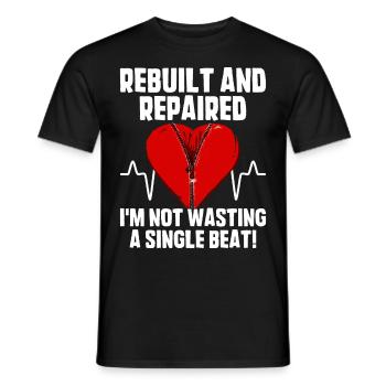 Genesung nach einer Operation am offenen Herzen - Männer T-Shirt - Schwarz - Vorne - AI Model Male 178 light (178cm)