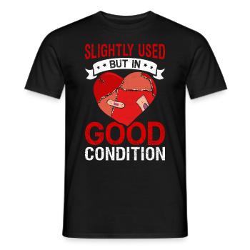 Récupération d’une opération à cœur ouvert - T-shirt homme - noir - Devant - AI Model Male 178 light (178cm)