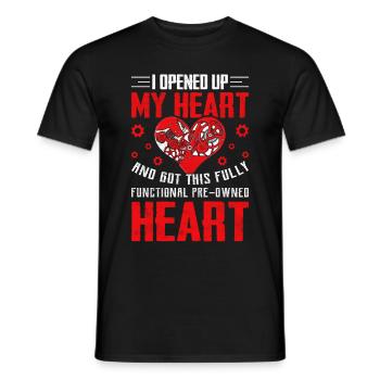 Recovery from open-heart surgery - Men's T-Shirt - black - Front - AI Model Male 178 light (178cm)