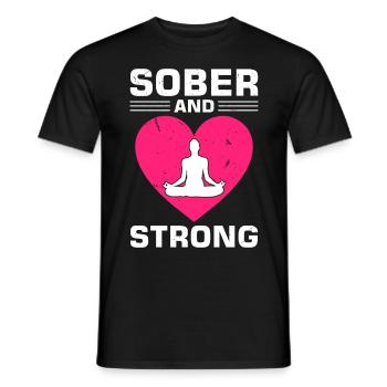 Nüchternheit, Sucht, Genesung, Alkoholiker, - Männer T-Shirt - Schwarz - Vorne - AI Model Male 178 light (178cm)