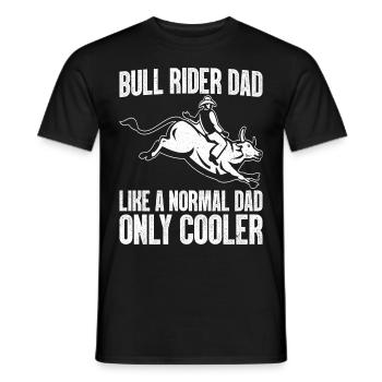 Bull Riding Cowboy - Men's T-Shirt - black - Front - AI Model Male 178 light (178cm)