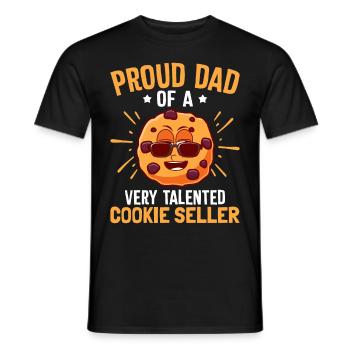 Proud Cookie Scout Dad Cookie Merchant - Men's T-Shirt - black - Front - AI Model Male 178 light (178cm)