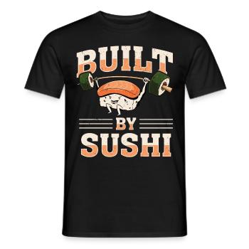 Japanisches Essen Sushi Liebhaber Bodybuilder - Männer T-Shirt - Schwarz - Vorne - AI Model Male 178 light (178cm)