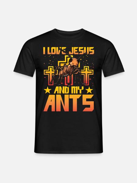 J'aime Jésus et mes réponses - T-shirt homme - noir