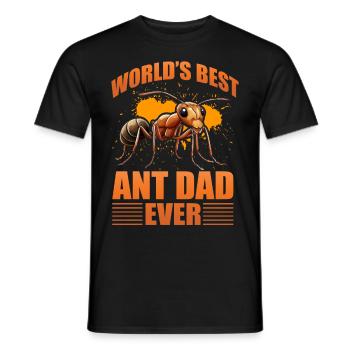 World's best Ant Dad ever - Men's T-Shirt - black - Front - AI Model Male 178 light (178cm)