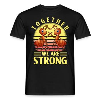 Together we are strong - Men's T-Shirt - black - Front - AI Model Male 178 light (178cm)