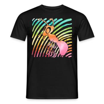 fourmi - T-shirt homme - noir - Devant - AI Model Male 178 light (178cm)
