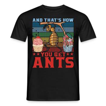 And that's how you get answers - Men's T-Shirt - black - Front - AI Model Male 178 light (178cm)