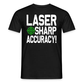 Laser Tag Player - Men's T-Shirt - black - Front - AI Model Male 178 light (178cm)