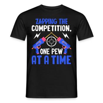 Laser Tag Player - Men's T-Shirt - black - Front - AI Model Male 178 light (178cm)