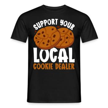 Recruteur de biscuits - T-shirt homme - noir - Devant - AI Model Male 178 light (178cm)