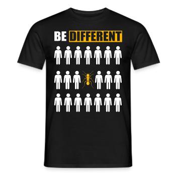 Be Different Ant - Men's T-Shirt - black - Front - AI Model Male 178 light (178cm)