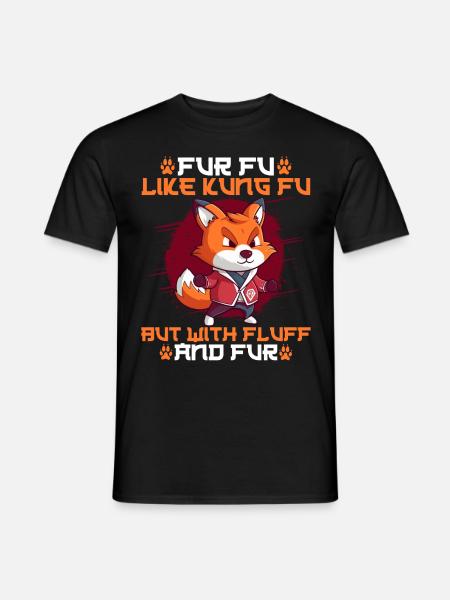 Furry Fandom Fursona Fox - Men's T-Shirt - black