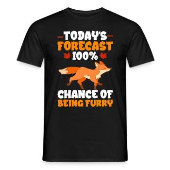 Furry Fandom Fursona Fursuit Fuchs - Männer T-Shirt - Schwarz - Vorne - AI Model Male 178 light (178cm)