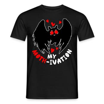Mothman Crypttide Cryptozoology - Men's T-Shirt - black - Front - AI Model Male 178 light (178cm)