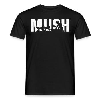 Mushing Hundeschlittenfahrt Musher - Männer T-Shirt - Schwarz - Vorne - AI Model Male 178 light (178cm)