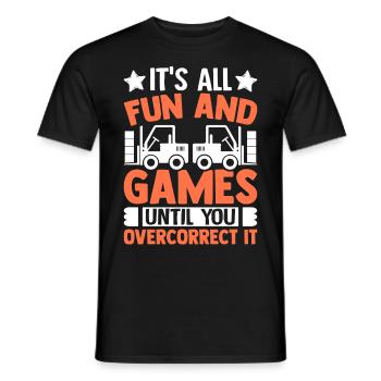 Forklift driver - Men's T-Shirt - black - Front - AI Model Male 178 light (178cm)
