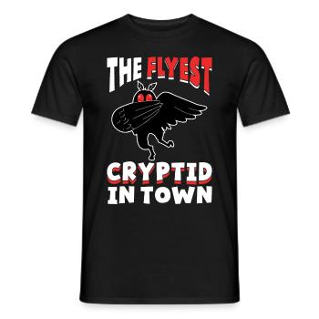Mothman Cryptozoology - Men's T-Shirt - black - Front - AI Model Male 178 light (178cm)