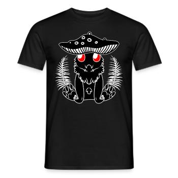 Mothman Mushroom Cryptids Cryptozoology - Men's T-Shirt - black - Front - AI Model Male 178 light (178cm)