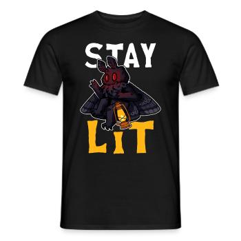 Mothman Crypttide Cryptozoology - Men's T-Shirt - black - Front - AI Model Male 178 light (178cm)