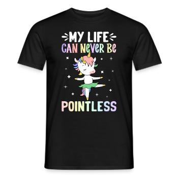 Funny Ballet Dance Ballerina - Men's T-Shirt - black - Front - AI Model Male 178 light (178cm)