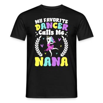 Ballerine de danse classique - T-shirt homme - noir - Devant - AI Model Male 178 light (178cm)
