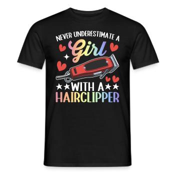 Hairdresser Hairdresser - Men's T-Shirt - black - Front - AI Model Male 178 light (178cm)