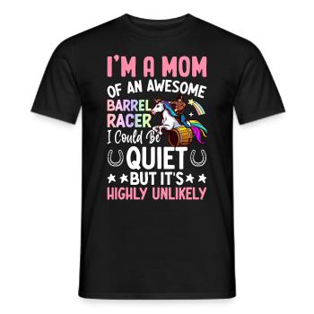 Barrel Racing Reiten - Männer T-Shirt - Schwarz - Vorne - AI Model Male 178 light (178cm)