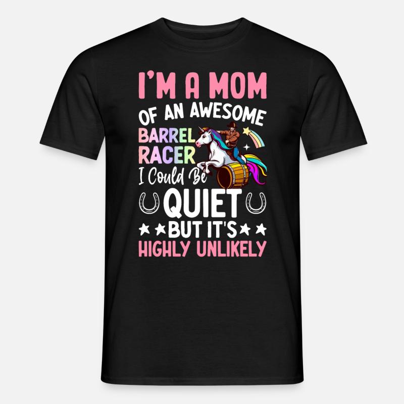 Course de barils, équitation - T-shirt homme - noir