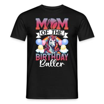 Baseball Player Mom Birthday Girl - Men's T-Shirt - black - Front - AI Model Male 178 light (178cm)