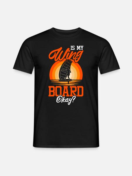 Wingsurfing Foil Wing Wing Boarding Wing Foiling - T-shirt homme - noir