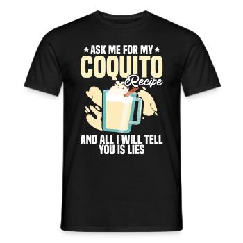 Porto Rico Lait de poule portoricain - T-shirt homme - noir - Devant - AI Model Male 178 light (178cm)
