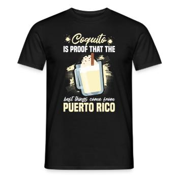 Porto Rico Lait de poule portoricain - T-shirt homme - noir - Devant - AI Model Male 178 light (178cm)