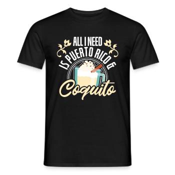 Porto Rico Lait de poule portoricain - T-shirt homme - noir - Devant - AI Model Male 178 light (178cm)