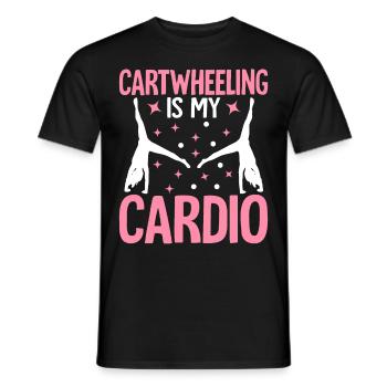 Cartwheel Gymnastics Cheerleading - Men's T-Shirt - black - Front - AI Model Male 178 light (178cm)