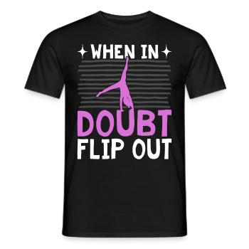 Cartwheel Gymnastics Cheerleading - Men's T-Shirt - black - Front - AI Model Male 178 light (178cm)